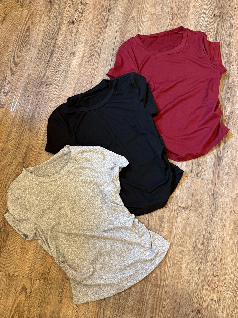 Kids Short Sleeve Crewneck Tee - Red, Black & Gray